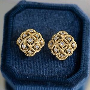 New Elegant Gold Tone Women's Earrings